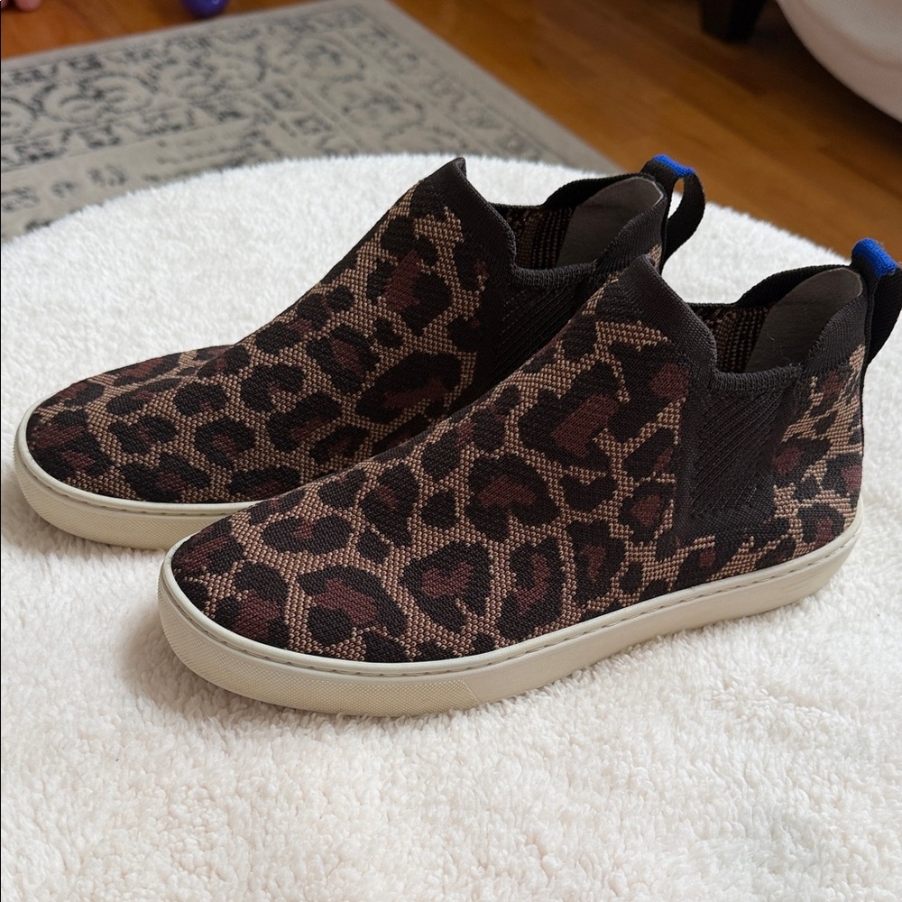 Rothy's Leopard Print Ankle Boots